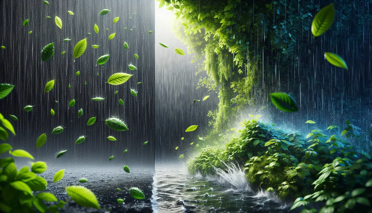 A conceptual illustration representing From 'Shower' to 'Downpour'. Visualize the main ideas: . Creative but clear representation of the concept. Style: photore
